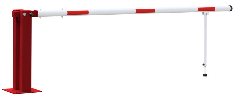 Handmatige afzetting met pneumatische veer en scharnierende paalsteun