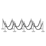 Set Flexibarrier Premium -Crown Head- Afzetpalen Inclusief gevlochten Koorden