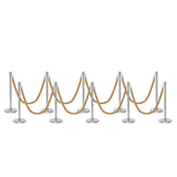 Set Flexibarrier Premium -Crown Head- Afzetpalen Inclusief gevlochten Koorden