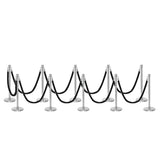 Set Flexibarrier Premium -Crown Head- Afzetpalen Inclusief gevlochten Koorden