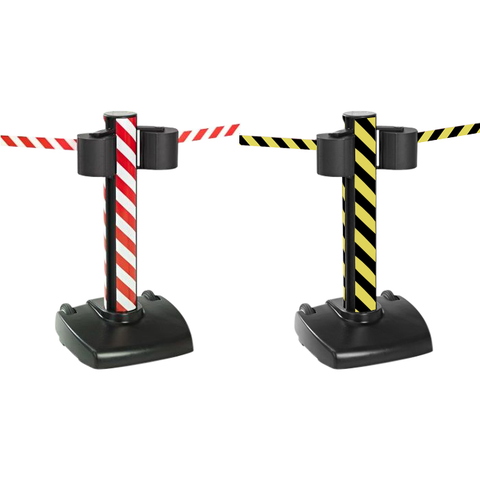 Beltrac Afzetpaal met trekband -Storetrac Double- (2x22m uittrekbare band)