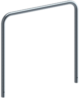 Beugels staalbuis met dwarsbalk (Ø48mm) zonder dwarsbalk