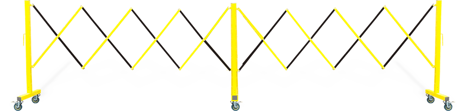 FlexiBarrier -Harmonicahek- met wielen (3.6 m.)