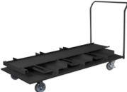 Transportwagen op wielen met plaats voor 18 afzetpalen