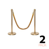 Set Flexibarrier Premium -Crown Head- Afzetpalen Inclusief gevlochten Koorden