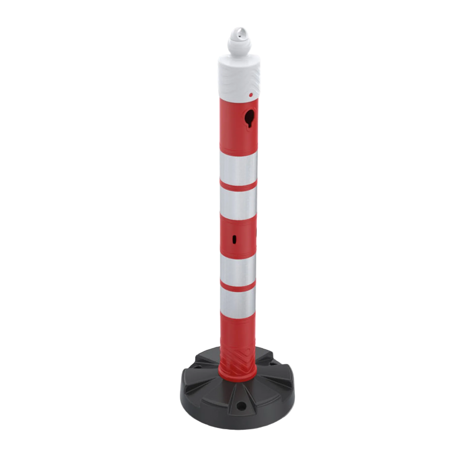 Paaltje & Ketting Barrière -MegaMax- 1100 mm - Dubbel Reflecterend