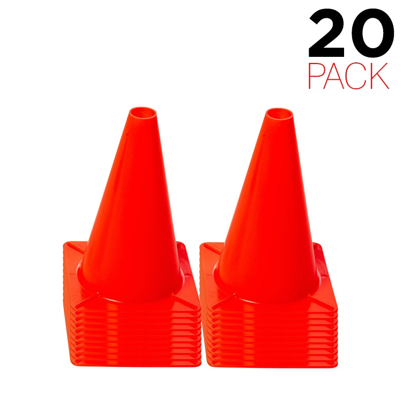 Set van 20 -Flexibarrier Kunststof Verkeerskegel 30cm (Fluorescerend Oranje)