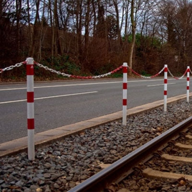 Kettingpaal in staal (met 2 bevestigingspunten)