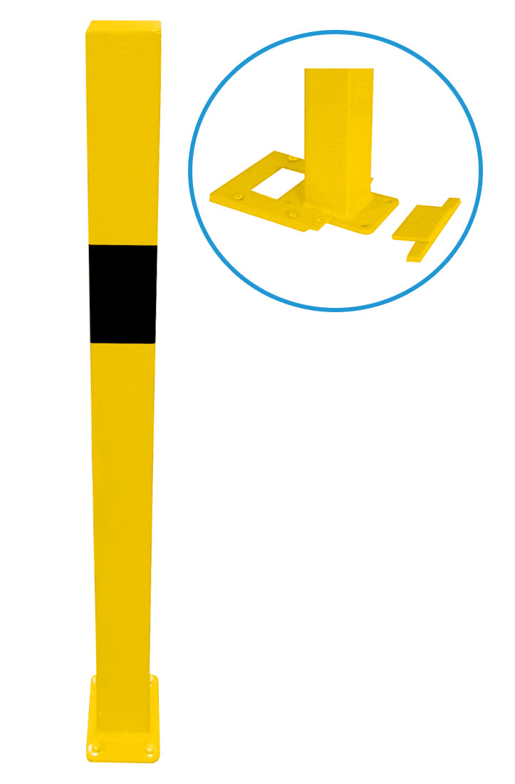 Beschermende Railingpaal voor -Brooklyn- verwijderbaar voor tijdelijke opening