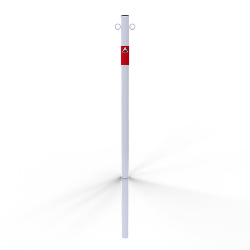 Kettingpaal in staal (met 2 bevestigingspunten)