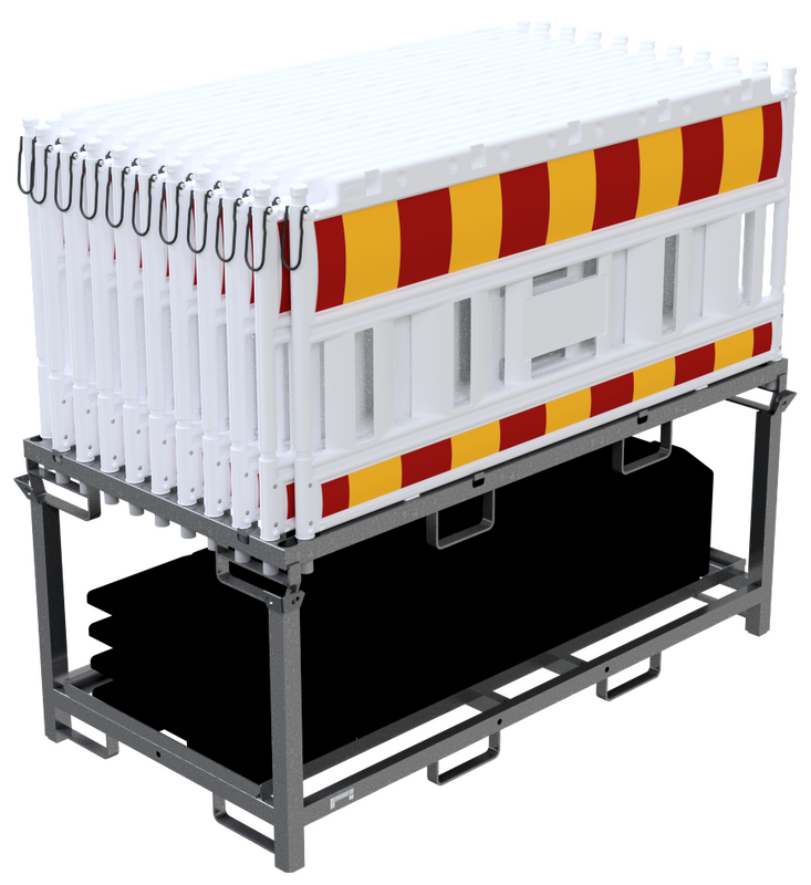 Afzethekken -Euro1 Scandinavia- (40m Compleet met Panelen, Voeten en Transportrek)