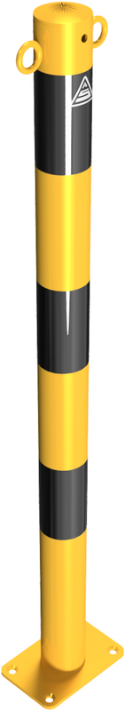 Kettingpaal in staal (met 2 bevestigingspunten)