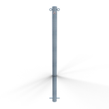 Kettingpaal in staal (met 2 bevestigingspunten)
