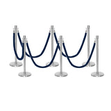 Set Flexibarrier Premium -Crown Head- Afzetpalen Inclusief gevlochten Koorden
