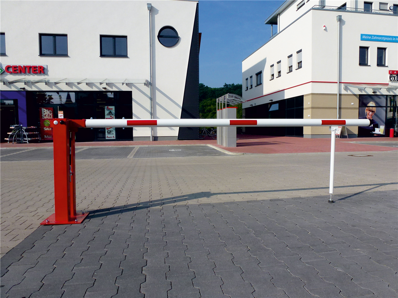 Handmatige afzetting met pneumatische veer en scharnierende paalsteun