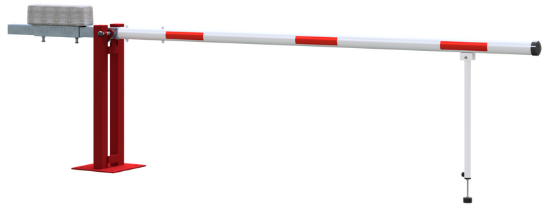 Armbarrière met contragewicht en draaipaal – Verzinkt