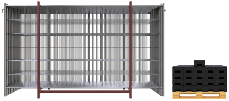 Transportpallet – Mobiel Hek (20 Panelen)