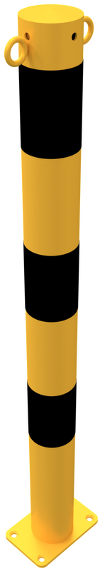 Kettingpaal in staal (met 2 bevestigingspunten)