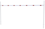 Hoogtebeperkingsbarrière met 2 vierkante palen (3-9m breedte)
