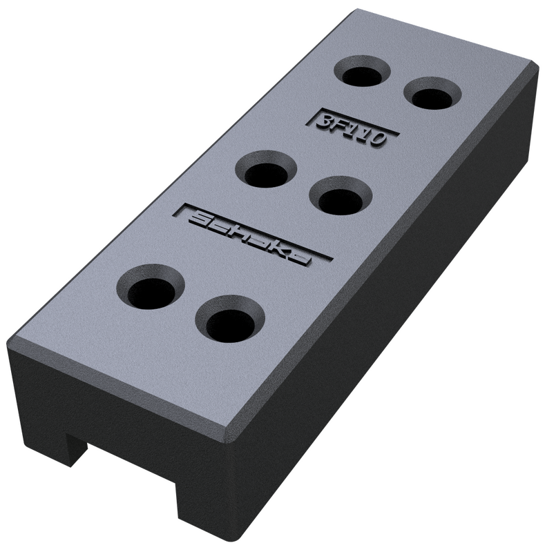 Voetplaat voor Mobiele Hekken – Gerecycled Plastic (6 Gaten Ø42 mm)