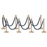 Set Flexibarrier Premium -Crown Head- Afzetpalen Inclusief gevlochten Koorden