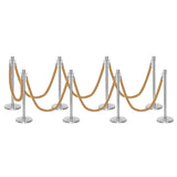 Set Flexibarrier Premium -Crown Head- Afzetpalen Inclusief gevlochten Koorden