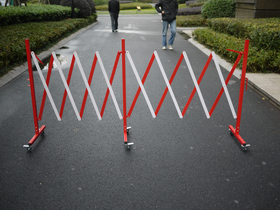 FlexiBarrier -Harmonicahek- met wielen (3.6 m.)