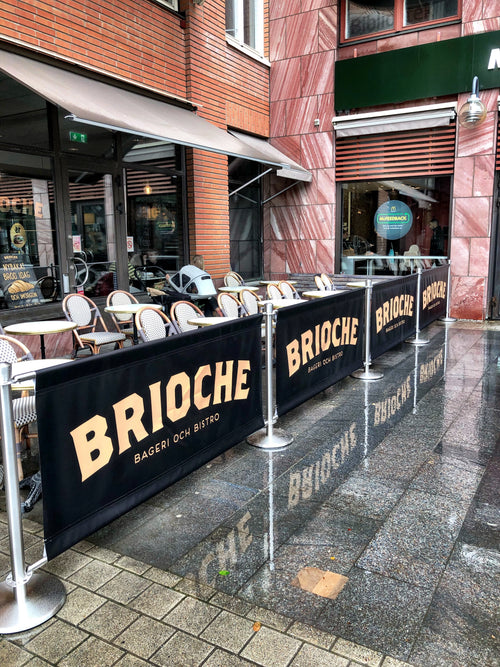 Flexibarrier Café Barrière Set – Premium – 1,5 meter Op Maat Gedrukte Banner