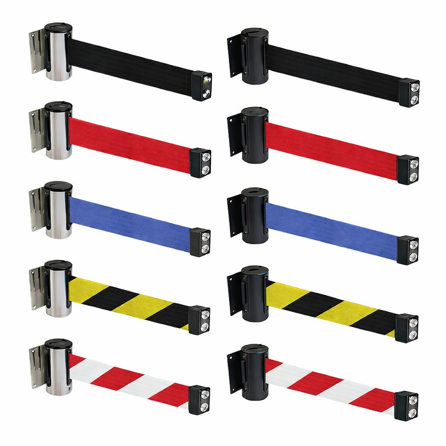 FlexiBarrier Muurbevestigde Barrière – Economy – Magnetisch (2,3–4,5 m riem)