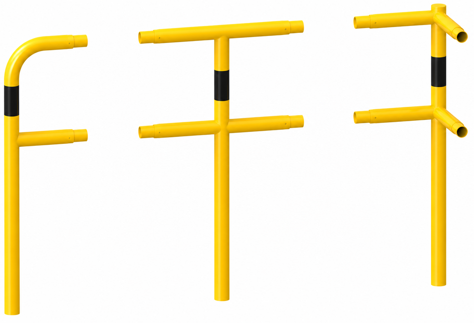 Beschermend railingsysteem - Protect -, stalen buis Ø 48 mm (voor instorten in beton)