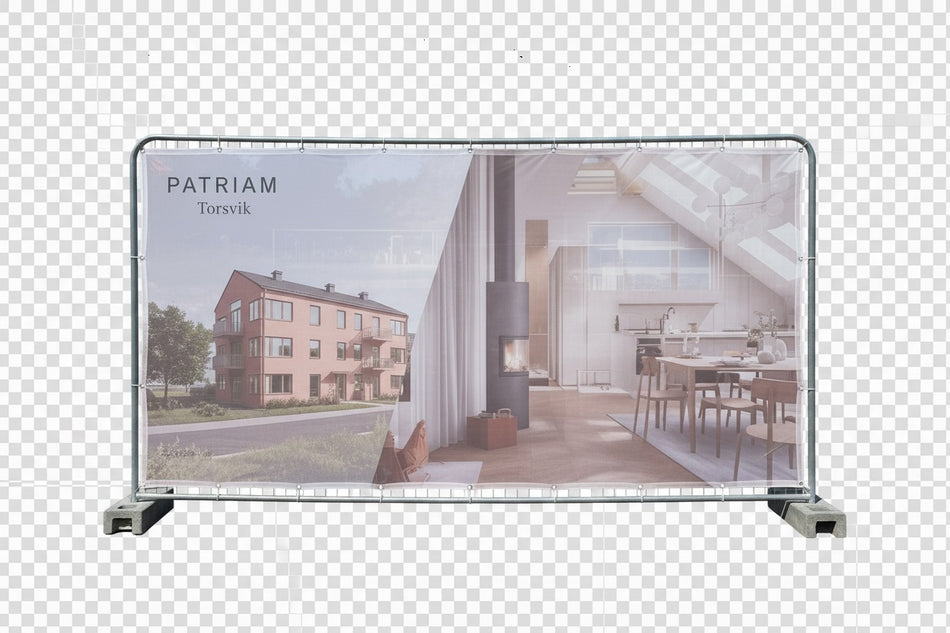 Bouwhek Banner – Mesh PVC – 3,5 × 2,0 m – Op Maat Bedrukt
