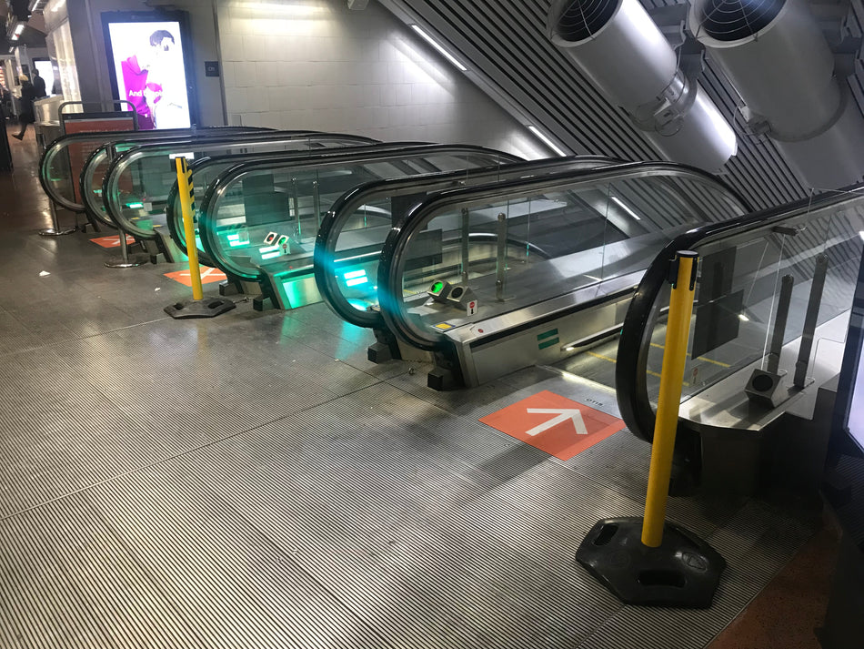 FlexiBarrier Afzetpaal met trekband -Outdoor 250- (3.4m band)