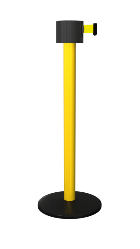 FlexiBarrier Afzetpaal met trekband - SafetyPlus 775 - (16.8m/23m band)