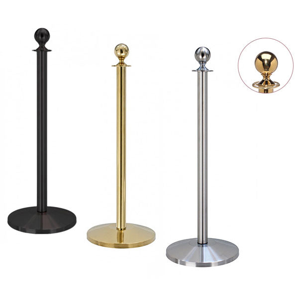 Flexibarrier Afzetpaal Klassiek voor Koord  -Basic Ball Top-