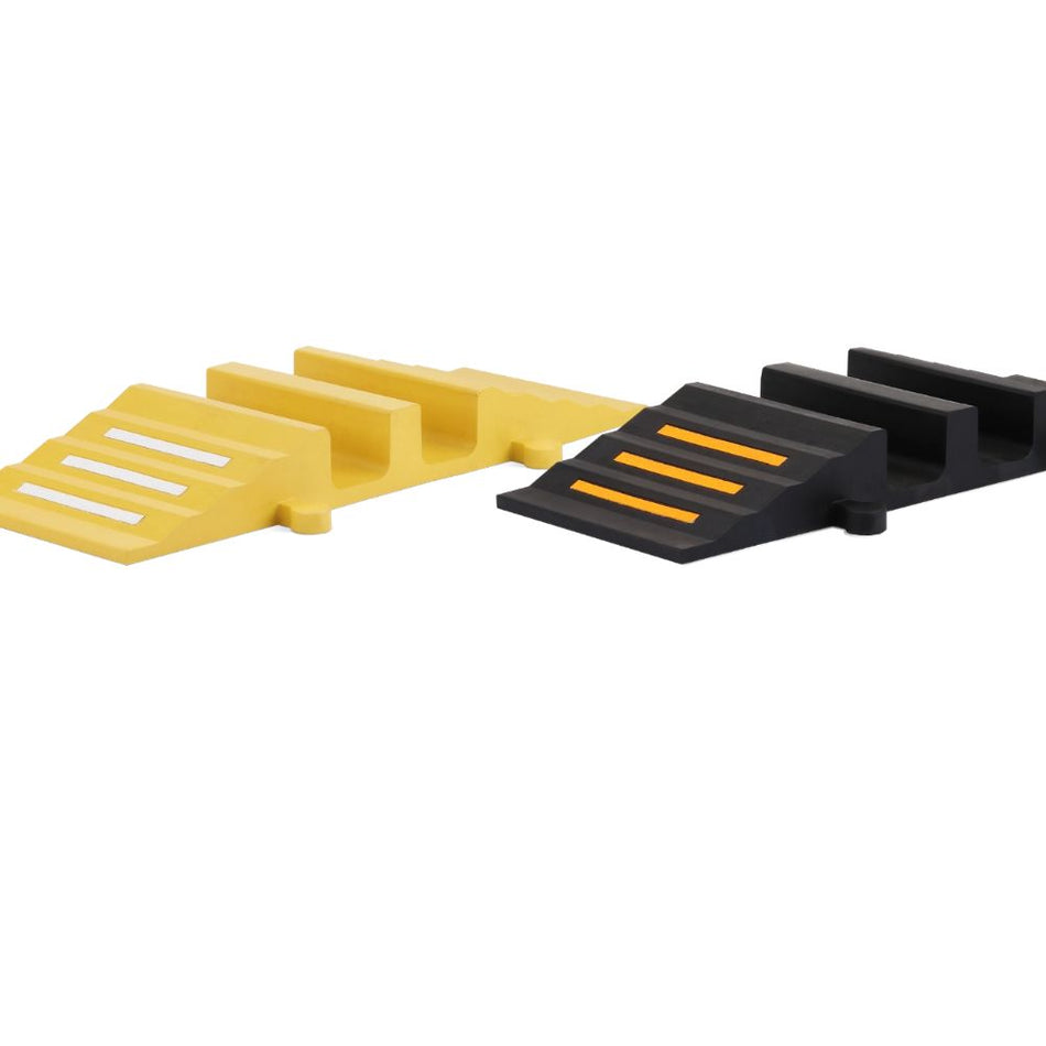 CRASH STOP Slang- en Kabelbeschermer – Zware uitvoering, 2-Kanaals (Geel of Zwart)