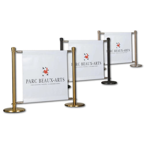 Flexibarrier Café Barrière Set – Premium – 1,5 meter Op Maat Gedrukte Banner
