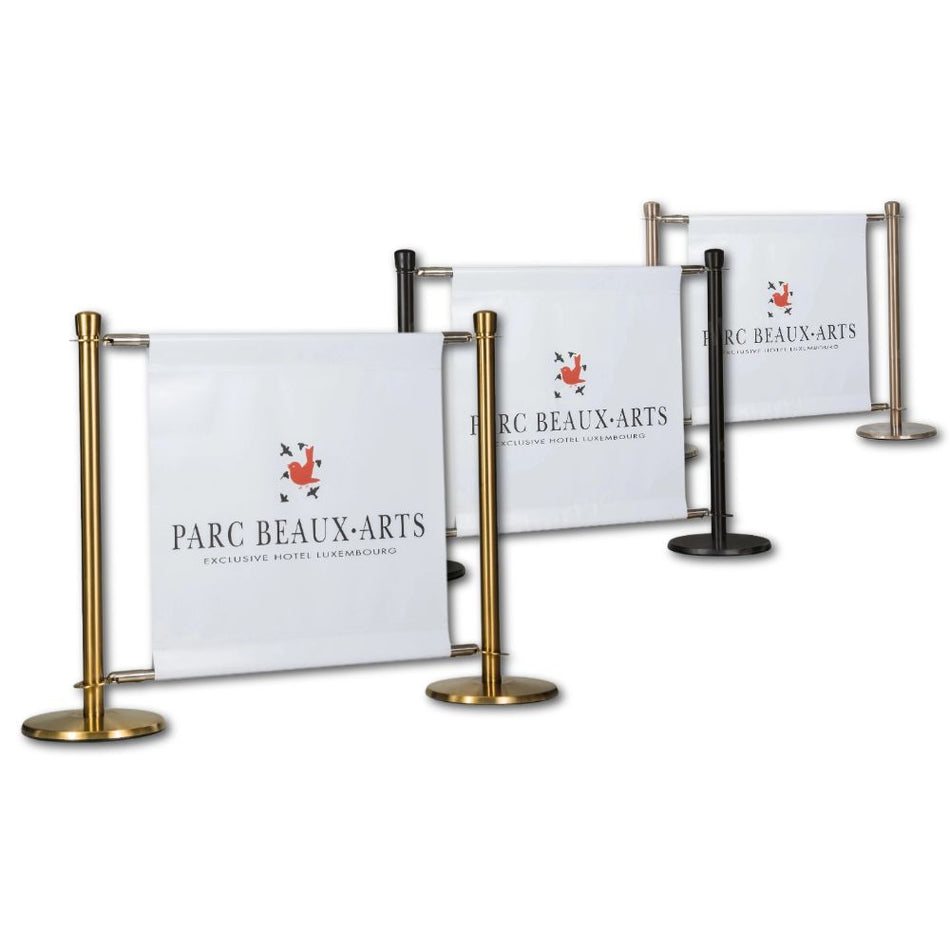 Flexibarrier Café Banner Set – Premium – 2000mm | Uw eigen bedrukking