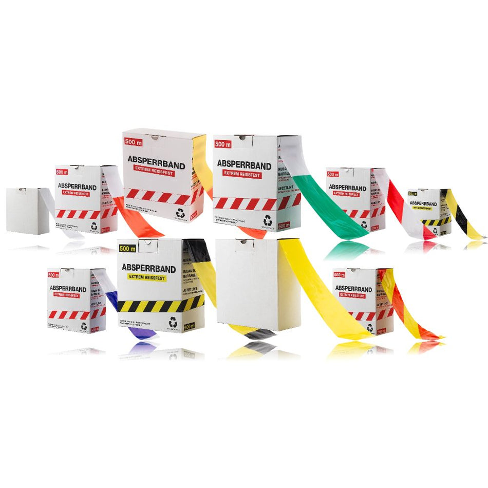 Afzetlint – Extreem Scheurvast – 500m x 80mm (Dubbelzijdige Bedrukking)