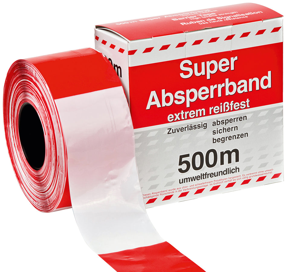 Afzetlint Premium - 500m onbreekbaar kunststof lint in dispenser