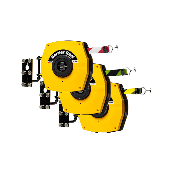 Afzetlint in cassette 15-25 meter, industriële kwaliteit, magneetbevestiging