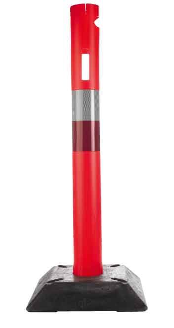 Plastic afzetpaal met gaten voor dwarsligger