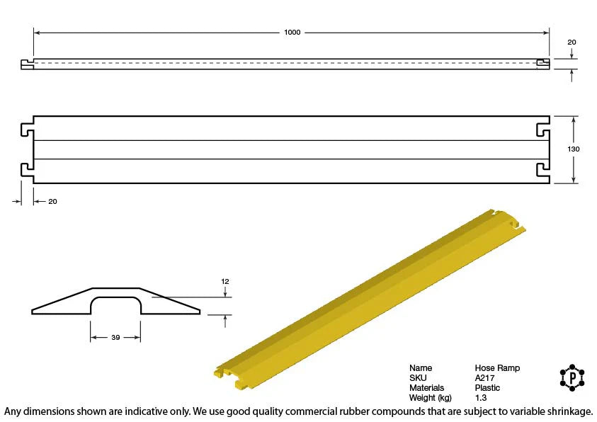 Duurzame Kabelgoot (135 × 20 × 1000 mm)