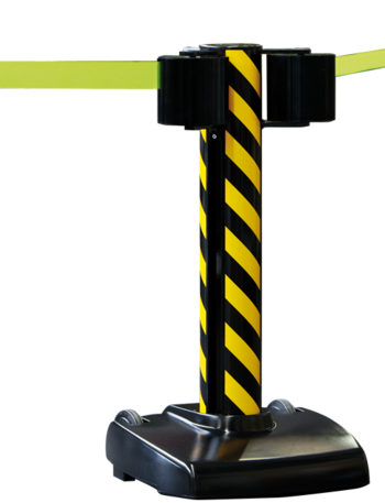 Beltrac Afzetpaal met trekband -Storetrac Double- (2x22m uittrekbare band)
