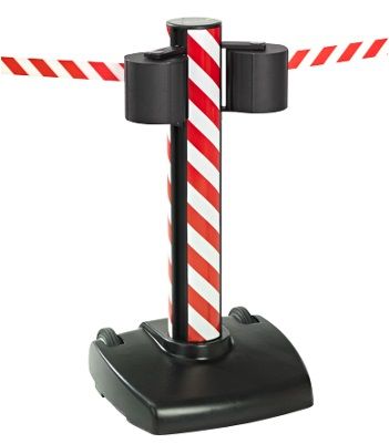 Beltrac Afzetpaal met trekband -Storetrac Double- (2x22m uittrekbare band)