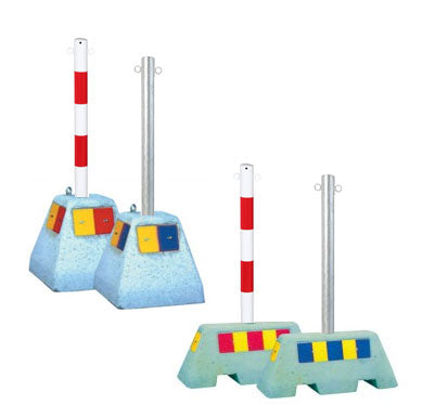 Kettingpaal voor betonnen voet – 1000 mm – Verzinkt staal