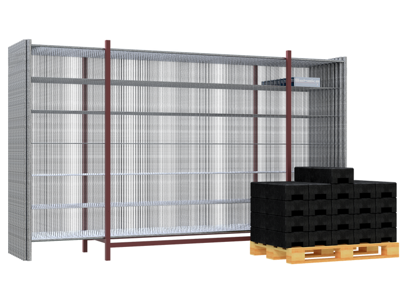 Bouwhek Bundel - Standaard - 20 Panelen incl. Pallet, Voeten & Klemmen (70m)