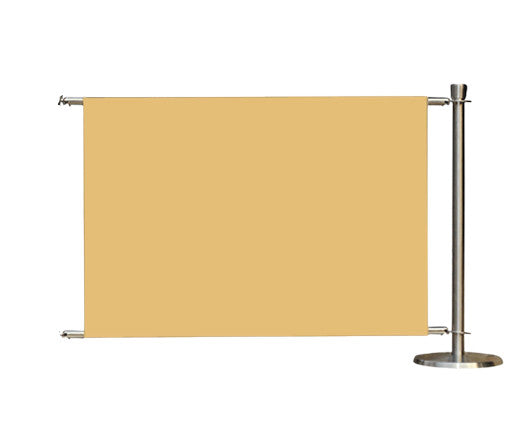 Uitbreidingsset voor Flexibarrier Café Barrier – Premium Zilver – 1000mm | Effen Gekleurde Banner