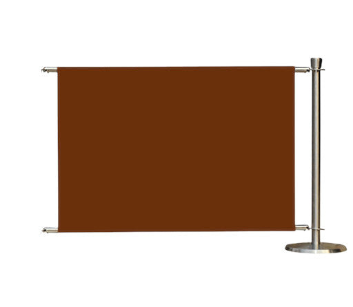 Uitbreidingsset voor Flexibarrier Café Barrier – Premium Zilver – 2000mm | Effen Gekleurde Banner