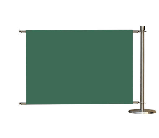 Uitbreidingsset voor Flexibarrier Café Barrier – Premium Zilver – 1000mm | Effen Gekleurde Banner