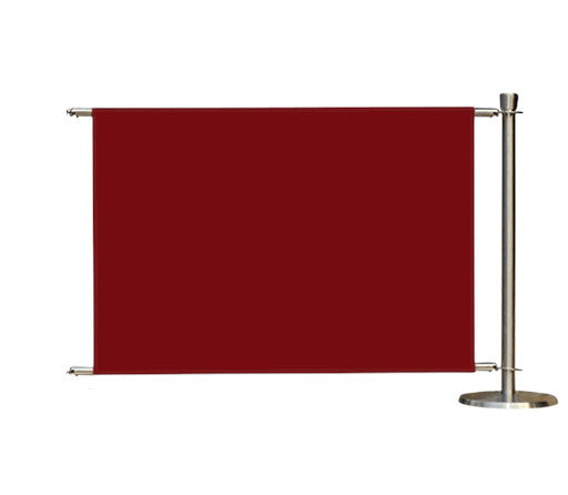 Uitbreidingsset voor Flexibarrier Café Barrier – Premium Zilver – 1000mm | Effen Gekleurde Banner